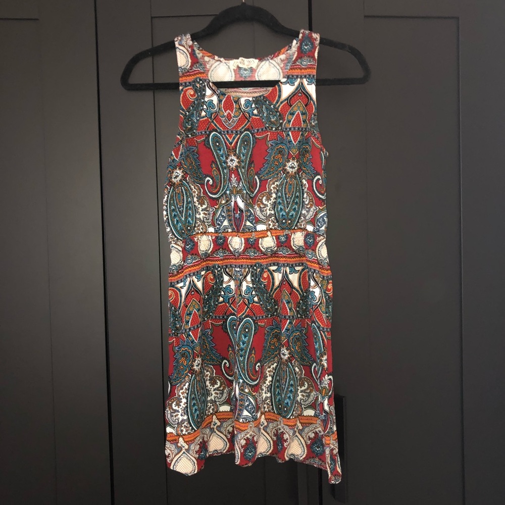 Pink Rose Patterned Summer Dress